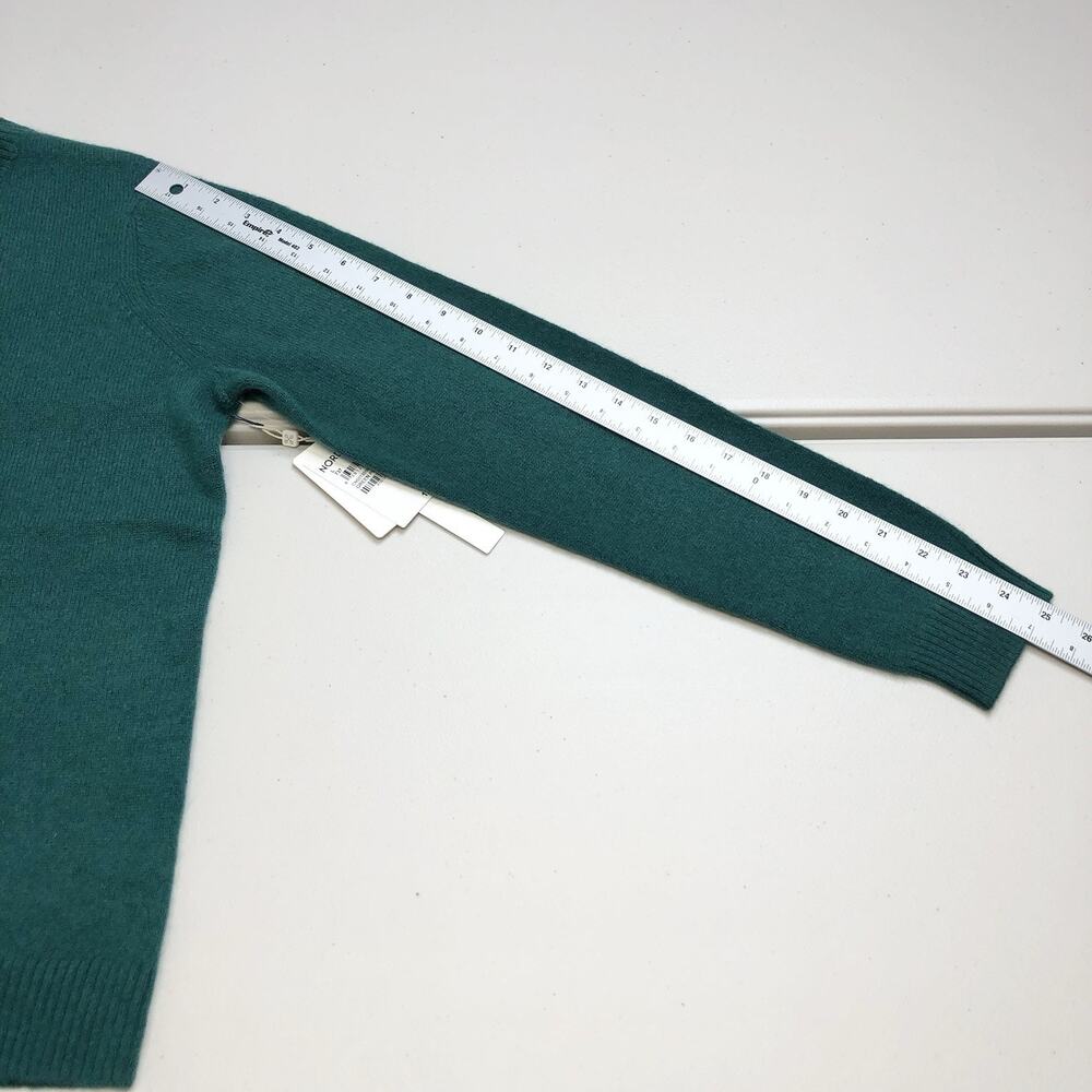 Caslon Women’s 100% Cashmere Crewneck Sweater Green Size Large - Picture 5 of 8